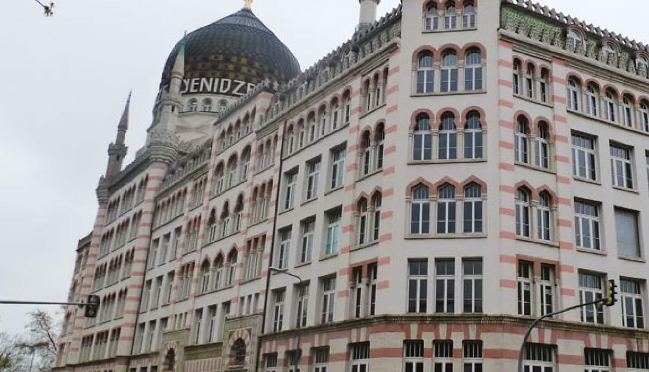 Bürohaus mit Restaurant Yenidze Moschee Gutachterliche Stellungnahme Feuerschild Brandschutz Brandschutzfachplanung Berlin