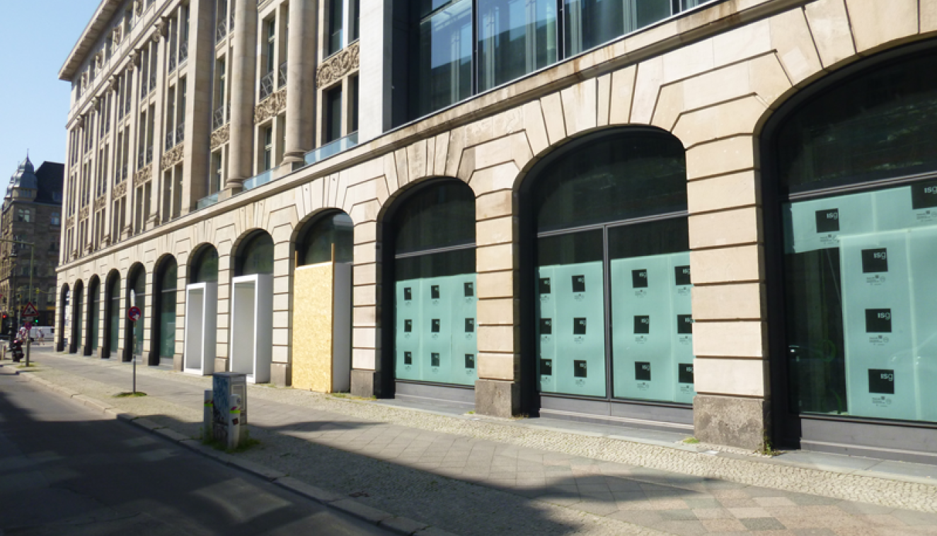 Nutzungsänderung Laden- und Eventfläche in Veranstaltungsfläche mit Büronutzung (Spotify) Blick auf das Bestandsgebäude - Unter den Linden