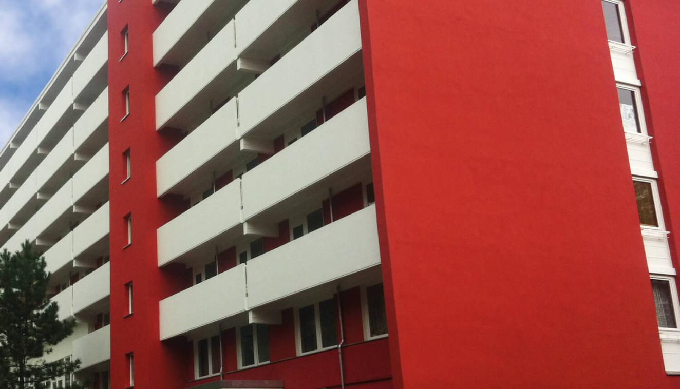 sanierte Fassadenansicht sanierte Fassadenansicht