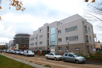 Blick auf ein Wohngebäude Blick auf ein Wohngebäude