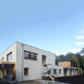 Blick auf den Neubau Blick auf den Neubau