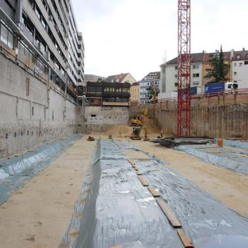 Baugrube für die Erstellung eines Parkhauses  in der Prechtelsgasse, Nürnberg Tragwerksplanung Baugrube SPECHT KALLEJA + PARTNER BERATENDE INGENIEURE BERLIN