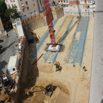 Baugrube für die Erstellung eines Parkhauses  in der Prechtelsgasse, Nürnberg Tragwerksplanung Baugrube SPECHT KALLEJA + PARTNER BERATENDE INGENIEURE BERLIN